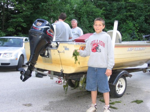 EWM removed at boat cleaning   