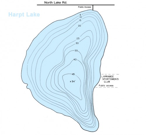 Harpt Lake Bathymetric Map