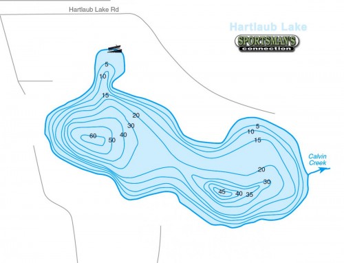 Hartlaub Lake Bathymetric Map