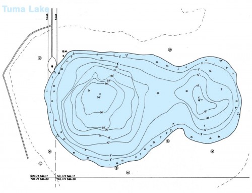 Tuma Lake Bathymetric Map