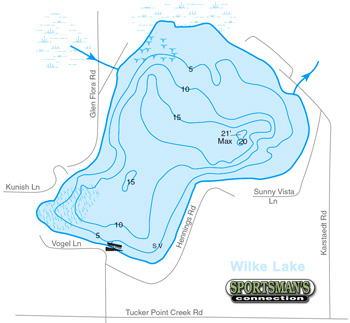 Wilke Lake Bathymetric Map
